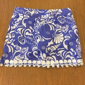 Lilly Pulitzer Marigold Lace Trim Skort
